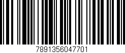 Código de barras (EAN, GTIN, SKU, ISBN): '7891356047701'