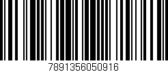 Código de barras (EAN, GTIN, SKU, ISBN): '7891356050916'
