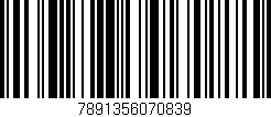 Código de barras (EAN, GTIN, SKU, ISBN): '7891356070839'