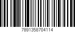 Código de barras (EAN, GTIN, SKU, ISBN): '7891358704114'