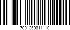 Código de barras (EAN, GTIN, SKU, ISBN): '7891360611110'