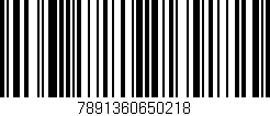 Código de barras (EAN, GTIN, SKU, ISBN): '7891360650218'