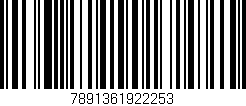 Código de barras (EAN, GTIN, SKU, ISBN): '7891361922253'