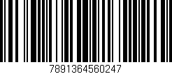 Código de barras (EAN, GTIN, SKU, ISBN): '7891364560247'