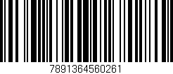 Código de barras (EAN, GTIN, SKU, ISBN): '7891364560261'