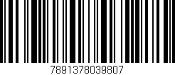 Código de barras (EAN, GTIN, SKU, ISBN): '7891378039807'