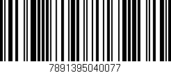 Código de barras (EAN, GTIN, SKU, ISBN): '7891395040077'