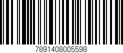 Código de barras (EAN, GTIN, SKU, ISBN): '7891408005598'