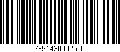 Código de barras (EAN, GTIN, SKU, ISBN): '7891430002596'