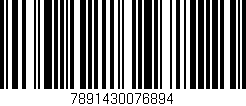 Código de barras (EAN, GTIN, SKU, ISBN): '7891430076894'