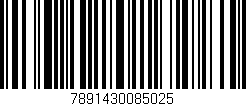 Código de barras (EAN, GTIN, SKU, ISBN): '7891430085025'