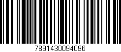 Código de barras (EAN, GTIN, SKU, ISBN): '7891430094096'