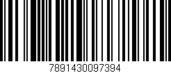 Código de barras (EAN, GTIN, SKU, ISBN): '7891430097394'