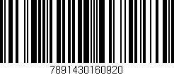 Código de barras (EAN, GTIN, SKU, ISBN): '7891430160920'