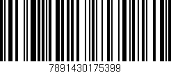 Código de barras (EAN, GTIN, SKU, ISBN): '7891430175399'