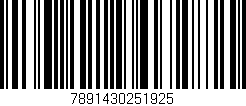Código de barras (EAN, GTIN, SKU, ISBN): '7891430251925'