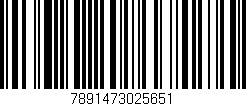 Código de barras (EAN, GTIN, SKU, ISBN): '7891473025651'