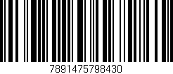 Código de barras (EAN, GTIN, SKU, ISBN): '7891475798430'