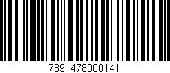 Código de barras (EAN, GTIN, SKU, ISBN): '7891478000141'