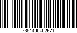 Código de barras (EAN, GTIN, SKU, ISBN): '7891490402671'