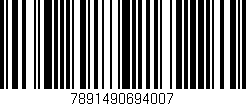 Código de barras (EAN, GTIN, SKU, ISBN): '7891490694007'