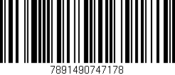 Código de barras (EAN, GTIN, SKU, ISBN): '7891490747178'
