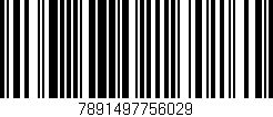 Código de barras (EAN, GTIN, SKU, ISBN): '7891497756029'