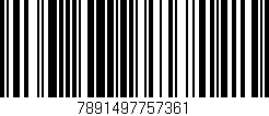 Código de barras (EAN, GTIN, SKU, ISBN): '7891497757361'