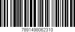 Código de barras (EAN, GTIN, SKU, ISBN): '7891498062310'