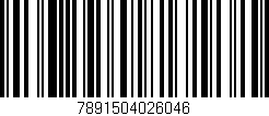 Código de barras (EAN, GTIN, SKU, ISBN): '7891504026046'
