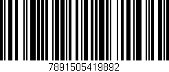 Código de barras (EAN, GTIN, SKU, ISBN): '7891505419892'