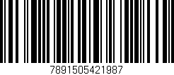 Código de barras (EAN, GTIN, SKU, ISBN): '7891505421987'