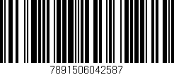 Código de barras (EAN, GTIN, SKU, ISBN): '7891506042587'
