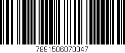 Código de barras (EAN, GTIN, SKU, ISBN): '7891506070047'