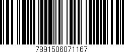 Código de barras (EAN, GTIN, SKU, ISBN): '7891506071167'