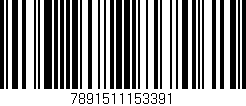 Código de barras (EAN, GTIN, SKU, ISBN): '7891511153391'