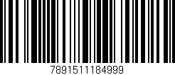 Código de barras (EAN, GTIN, SKU, ISBN): '7891511184999'