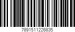 Código de barras (EAN, GTIN, SKU, ISBN): '7891511226835'
