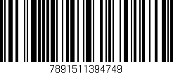 Código de barras (EAN, GTIN, SKU, ISBN): '7891511394749'