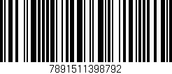 Código de barras (EAN, GTIN, SKU, ISBN): '7891511398792'