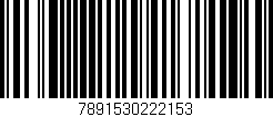 Código de barras (EAN, GTIN, SKU, ISBN): '7891530222153'