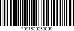 Código de barras (EAN, GTIN, SKU, ISBN): '7891530258039'