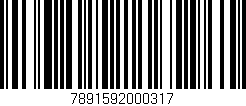 Código de barras (EAN, GTIN, SKU, ISBN): '7891592000317'