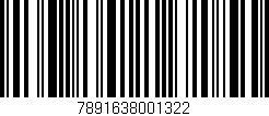 Código de barras (EAN, GTIN, SKU, ISBN): '7891638001322'