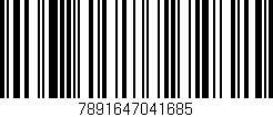 Código de barras (EAN, GTIN, SKU, ISBN): '7891647041685'