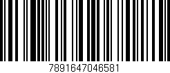 Código de barras (EAN, GTIN, SKU, ISBN): '7891647046581'