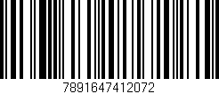 Código de barras (EAN, GTIN, SKU, ISBN): '7891647412072'