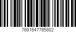 Código de barras (EAN, GTIN, SKU, ISBN): '7891647785602'