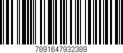 Código de barras (EAN, GTIN, SKU, ISBN): '7891647932389'