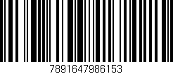 Código de barras (EAN, GTIN, SKU, ISBN): '7891647986153'